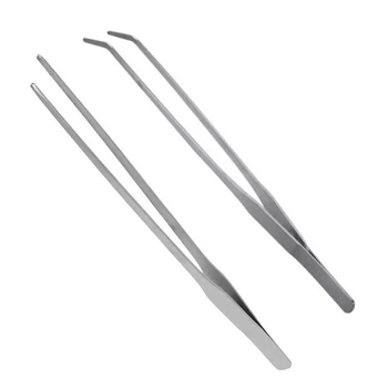 

27CM Stainless Steel Straight Curved Aquarium Tweezers Aquarium Plant Tank Tweezer Plants Forceps Clip For Cleaning Tool