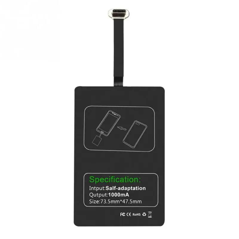 Модуль адаптера Быстрый тип C универсальный практичный Micro USB прочный стабильный беспроводной приемник зарядного устройства портативный телефон назад патч
