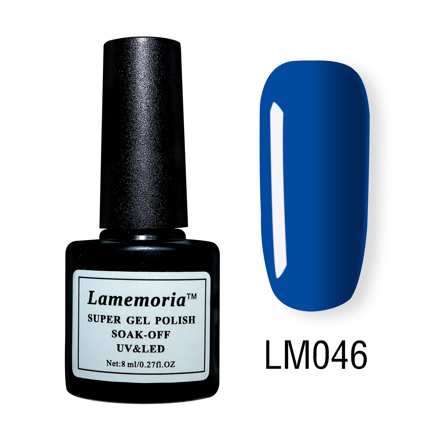 56 цветов, чистый Гель-лак для ногтей, черный, белый цвет, 8 мл, полуперманентный УФ-лак для ногтей, декоративный светодиодный - Цвет: LM046