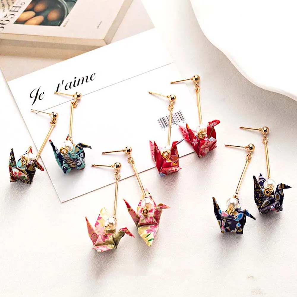 Thousands Of Paper Crane Earrings Without Pierced Ear Clips Girl Heart