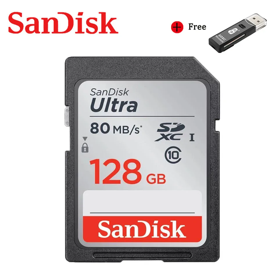 Карта памяти SanDisk Extreme Pro/Ultra U3/U1 флэш-карта на 128 ГБ 64 32 16 карты SD SDXC SDHC | Компьютеры и