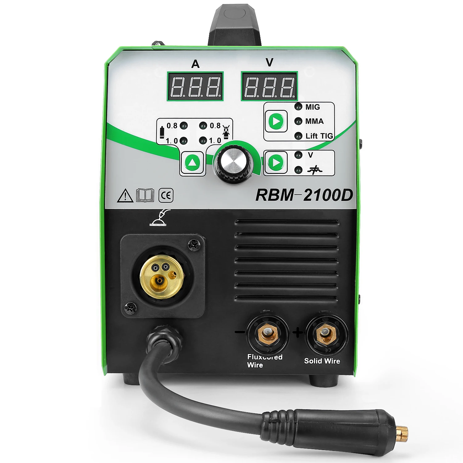 220V Mig Welder MIG210 MIG/Stick/Lift TIG Welder 4 in 1 Gas & Gasless Flux Core /Solid Wire MIG Inverter Welding Machine