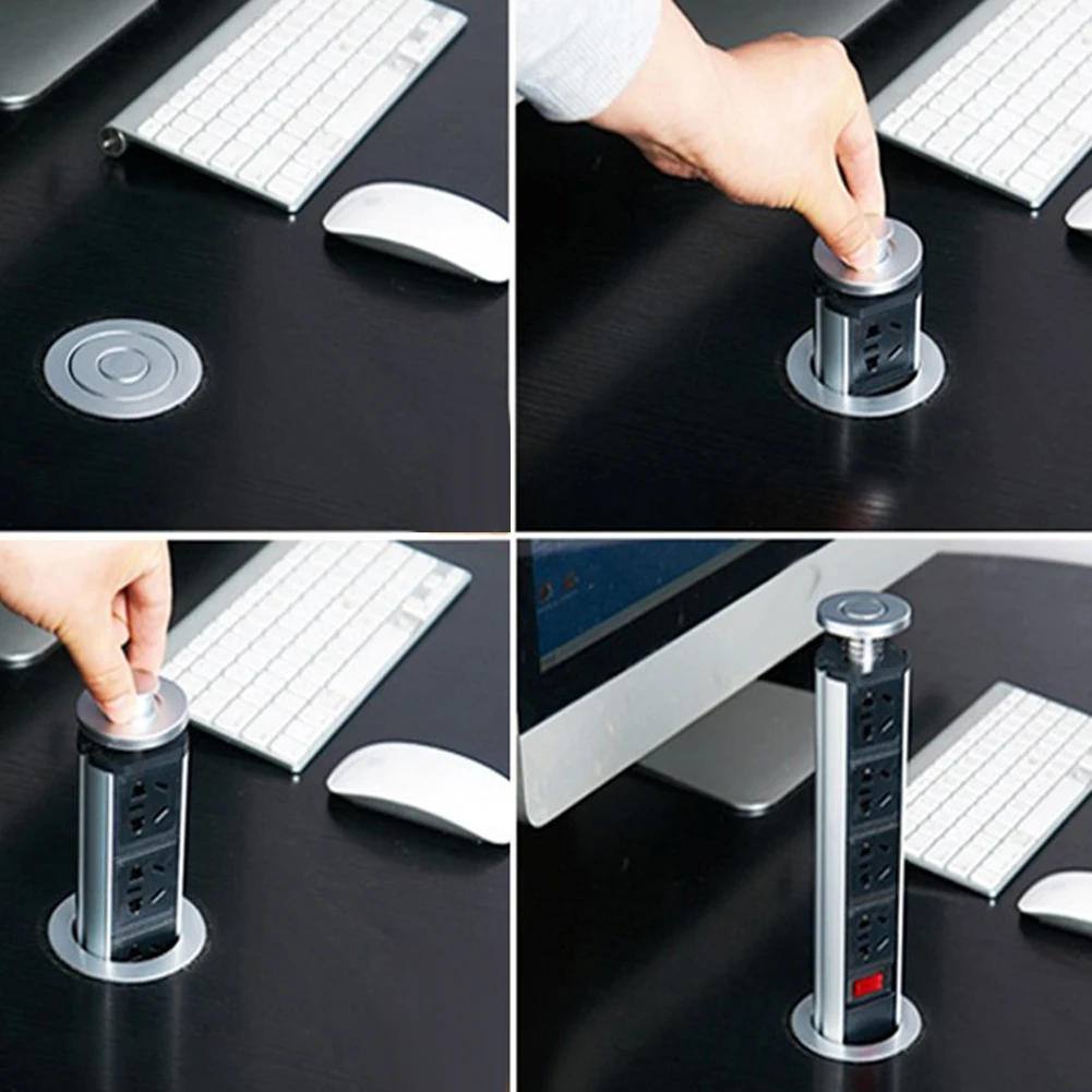 Великобритания/США вилка кухня офисный стол Скрытая электрическая розетка USB порт розетка