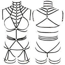 Женский бюстгальтер на бретельках, Короткие топы на бретельках, сексуальное женское белье на Хэллоуин, Клубные, вечерние, для танцев на шесте, фестиваль, готический стиль