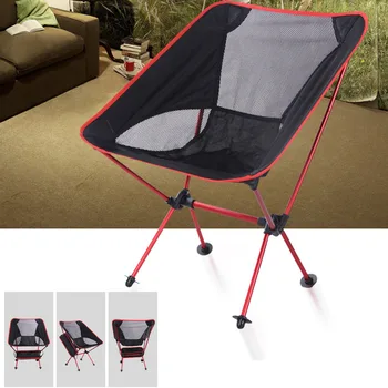 

Portable Ultralight Folding Chair With Storage Bag Aluminum Alloy Oxford Chairs For Outdoor Sport Camping Hiking Fishing L9