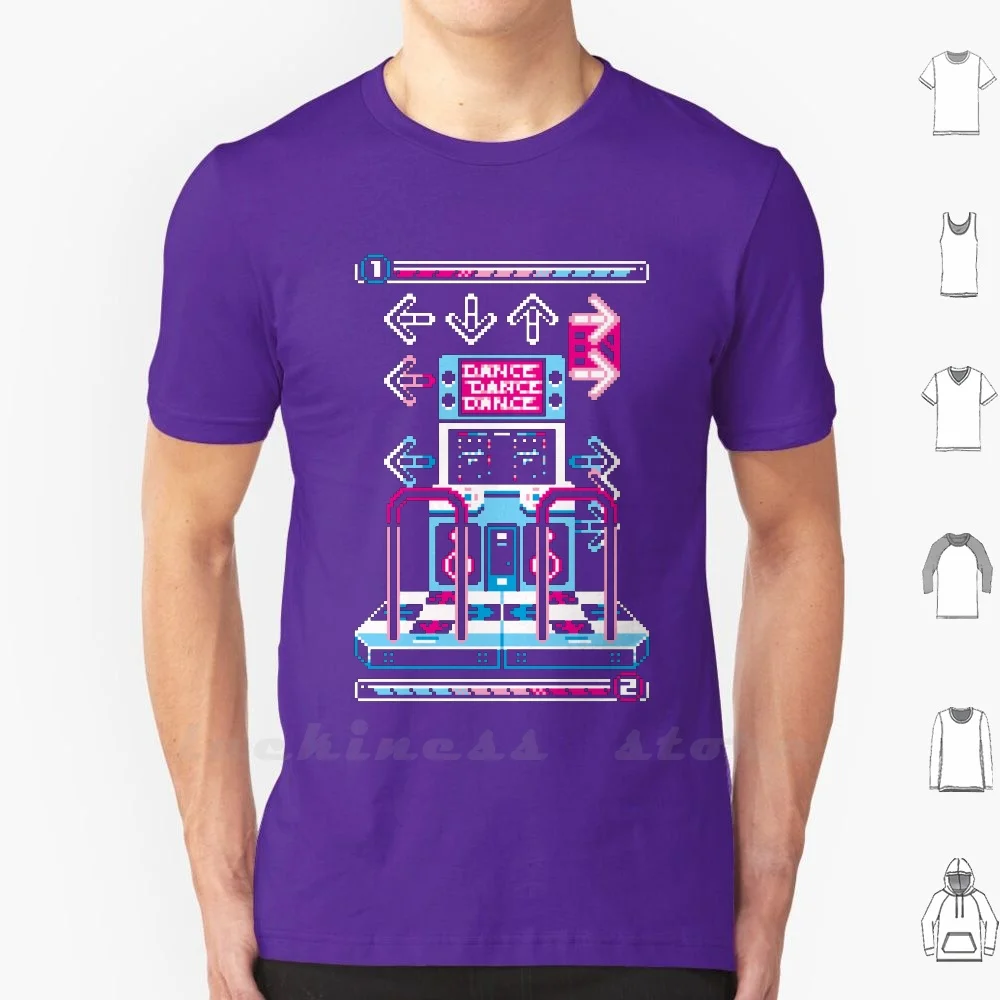 Dance Arcade T Shirt Suoneria Cotton Dance Revolution In The Groove Itg Ddr Videogame Videogioco Classico Carino Rosa