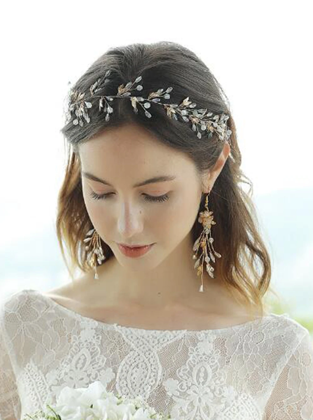 Opal Bridal Headband Wedding Headband Bridal Hair Piece