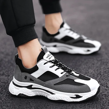 

Men Shoes Adult Casual Vulcanized Shoes Cushioning Sneakers Male Breathable Walking Platform Footwear Tenis Masculino