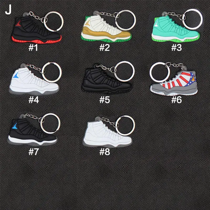 176 стилей, AirForce AirJordan, баскетбольный брелок в форме обуви для мужчин, детский подарок, AJ1, брелок для обуви, баскетбольные кроссовки, держатель для ключей - Цвет: aj11 2
