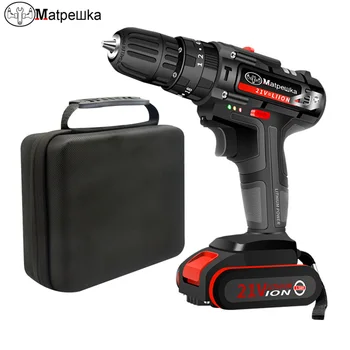 Three Functions 21V Cordless Electric Screwdriver With Impact Function High Quality Handheld Household Rechargeable Drill Three Functions 21V Cordless Electric Screwdriver With Impact Function High Quality Handheld Household Rechargeable Drill