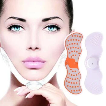 

Face Lifting Machine Facial Muscle Stimulator V Face Slimming Exerciser EMS Massager For Face With Gel Pads Skin Lift Tools