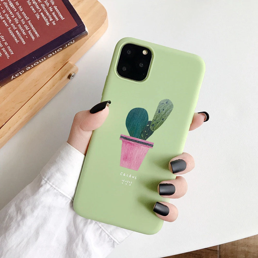 09 Чехол для телефона для iPhone 11 Pro X 6 6s 7 8 Plus XR XS Max Узор Матовый Мягкий ТПУ чехол Капа Fundas Coque довольно карамельный цвет - Цвет: 09