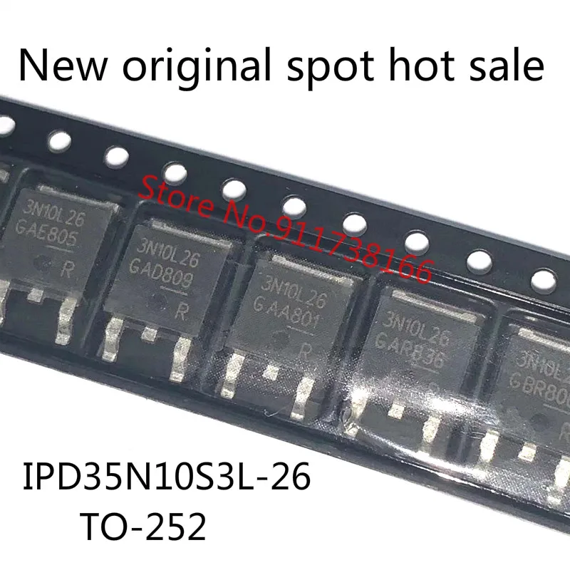 10 шт./лот новый оригинальный 3N10L26 IPD35N10S3L-26-252 100V 35A МОП-трубка с полевым эффектом |
