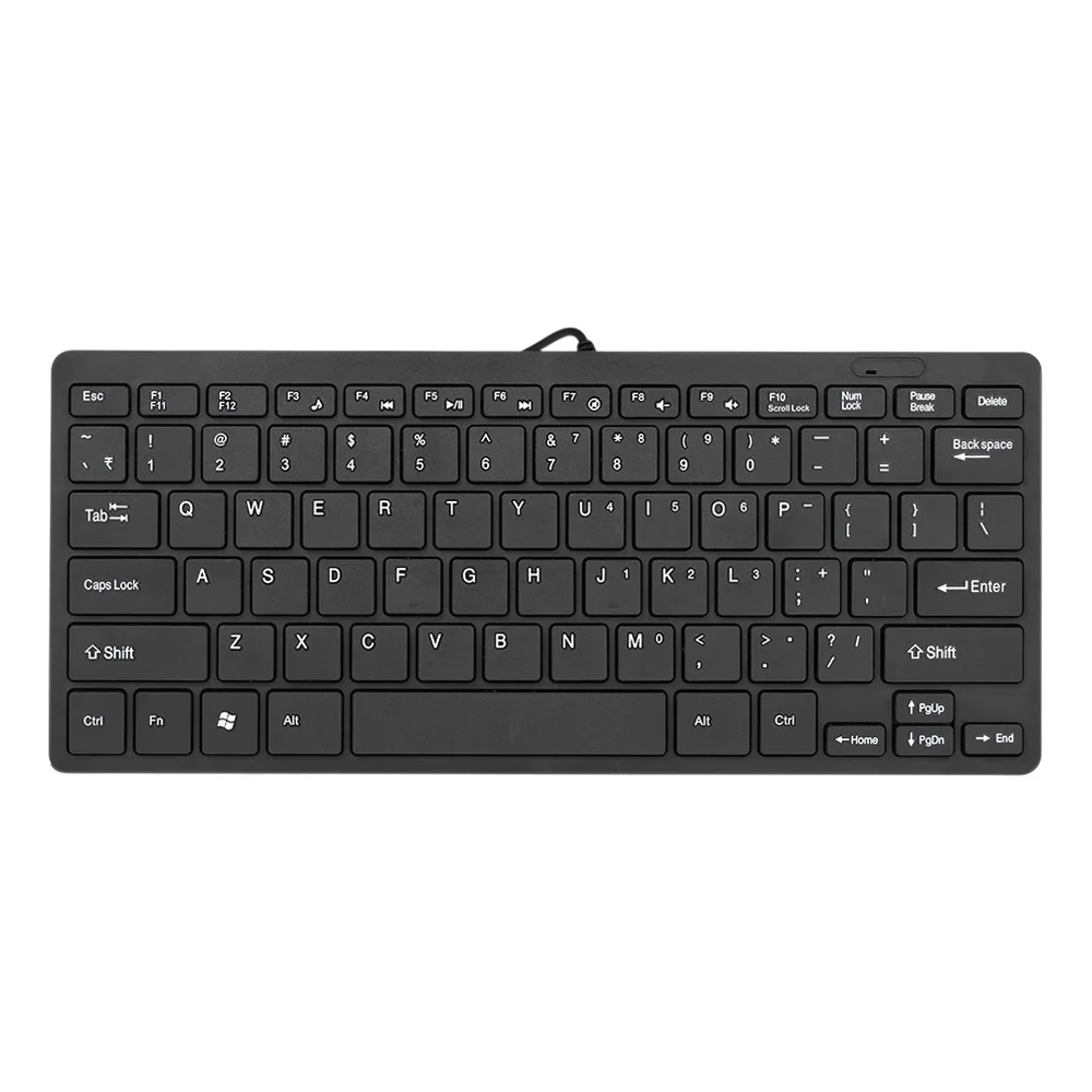 Проводная USB-клавиатура RL-K7 Mini с 78 клавишами маленькая Водонепроницаемая