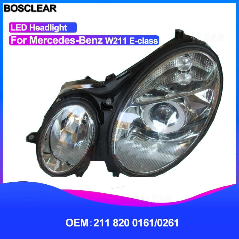 Автомобильные фары для Mercedes Benz E class W211 E240 E200 E280 W212 E180 E200L E260L E300 фары Hid Xenon луч линзы Led Tear Eye - Цвет: as show 1