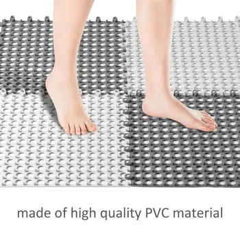 

4Pc PVC Anti-Slip Bath Mats 30*30 Floor Mats Hollowed Bath Mat Shower Carpet Home Toilet Bathroom Floor Mats Pad