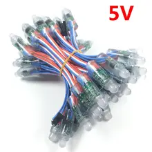 1000 шт. DC5V/DC12V WS2811 IC светодиодный индикатор 12 мм полноцветный IP68 наружный водонепроницаемый рекламный светодиодные точечные лампочки