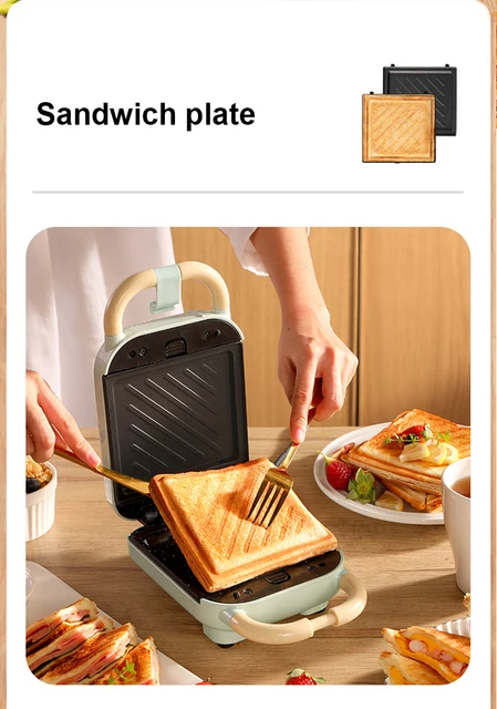 SK126 Home Mini Electric 8pcs Egg Bread Sandwich Waffle Toast Dash Pocket  Panini Press Grill Maker Machine Nonstick 1200W - AliExpress