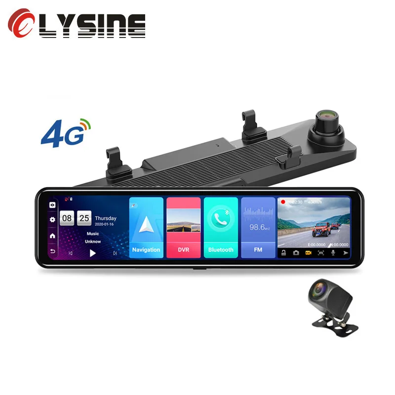 Видеорегистратор 3G 4G на Android автомобильная зеркальная камера рекордер с 12
