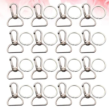 

100 pcs Keychain Accessories Multifunction Practical Zinc Alloy Keychain Buckles Dog Hooks Snap Hooks for Craft