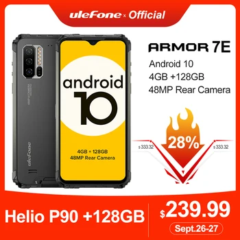 Перейти на Алиэкспресс и купить Ulefone Armor 7E прочный мобильный телефон Helio P90 + 128G смартфон 2,4G/5G WiFi водонепроницаемый IP68 глобальная версия Android 10 NFC/48MP