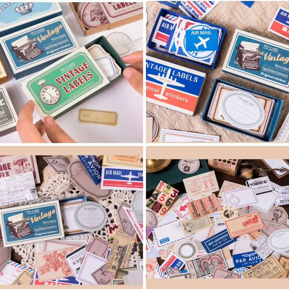 60 шт./корт. Винтажная фотобумага для путешествий с изображением растений Kawaii