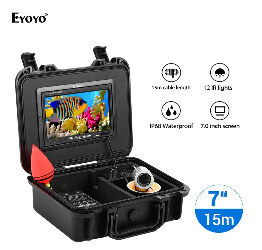 Eyoyo Wf01 7 Inch 50m Video Camera For Fishing Waterproof Underwater