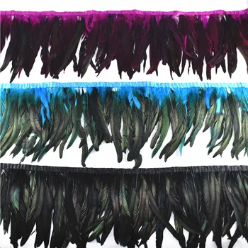

1 Meter/Lot Coque Rooster Tail Feathers Trims Trimming/Ribbon 25-30CM Feathers for Crafts Dress Skirt Costumes Jewelry Plumes