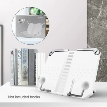 

Adjustable Angle Reading Stand Book Holder Study Supplies Practical Folding Recipe Shelf Bookends Durable ABS For Bookshelf