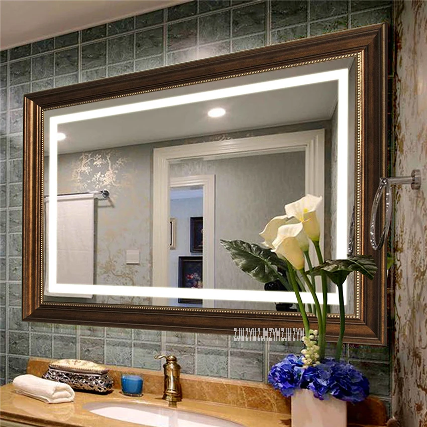 CTF0088D ванная комната Led Зеркало для ванной светодиодные настенные зеркала Санузел Led Смарт зеркало Туалет Анти-туман Сенсорное зеркало 110 В/220 В