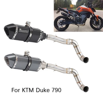 

Delete Catalyst for KTM Duke 790 Motorcycle Exhaust Pipe 2 Middle Link Pipe Slip On 51 mm Muffler Removable Db Killer Escape