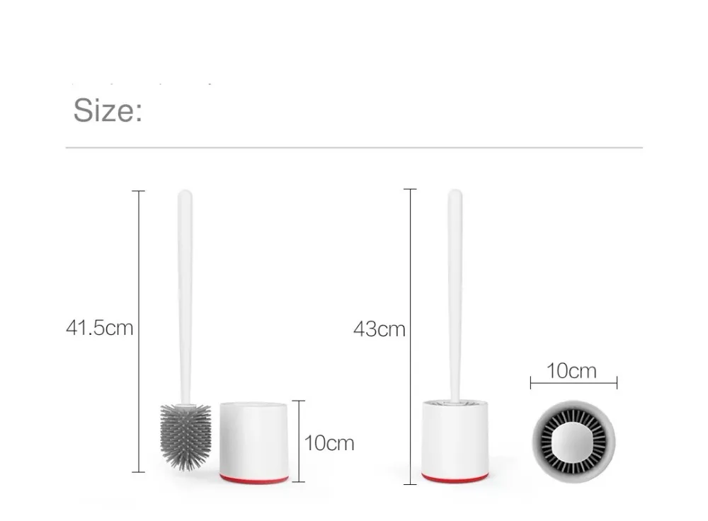 Xiaomi Mijia YJ Vertical Storage Toilet Brush Soft Glue Bristles Toilet Brush and Bracket Set Bathroom Toilet Cleaning Tool