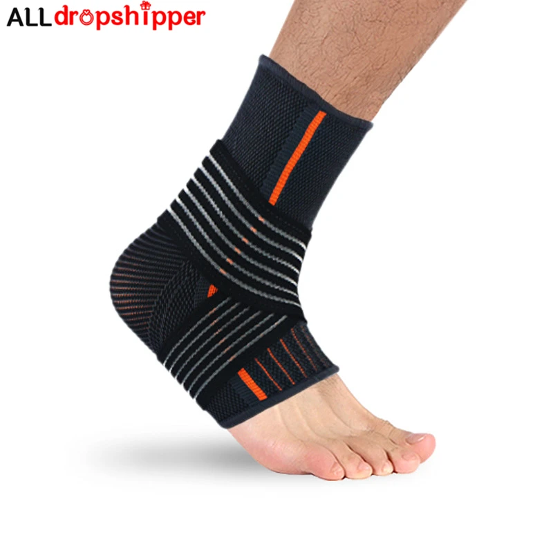 

1Pcs 3D Weaving Elastic Nylon Strap Ankle Support Basketball Football Taekwondo Fitness Heel Protector Prevent Sprain Sport Gear