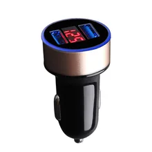 Auto Ladegerät 5V 3,1 EINEN Schnellen Ladung Dual USB Port Led-anzeige Zigarette Leichter Telefon Adapter
