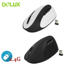 Delux M618SE, вертикальная, беспроводная, эргономичная игровая компьютерная мышь, Usb, оптическая, для ПК, ноутбука, Mause, 6 кнопок, офисные, игровые мыши для Macbook