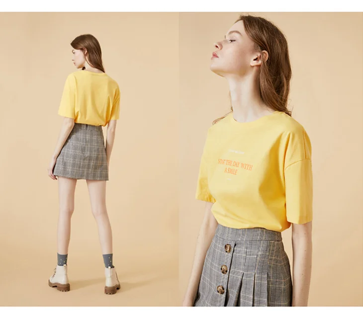 ONLY Women's Letter Print Short-sleeved T-shirt | 120101578