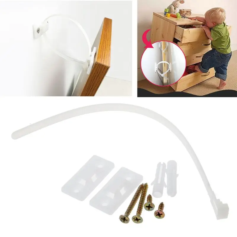 

Furniture Anchors Anti Tip Earthquake Resistant Straps Child Safety Secure Kit