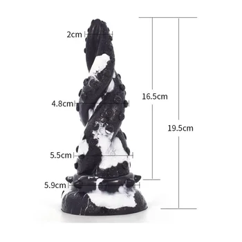 Silicone Octopus Tentacles Irregular Anal Dildo Masturbation Butt Plug Couples Flirting For Women Men Orgasm Anus Beads 6
