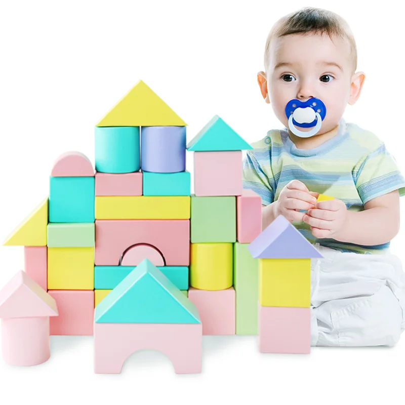 

New Style 32 Grain Macaron Large Blocks Children ENLIGHTEN Education Creative Assembling Game Parent And Child Interactive Educa