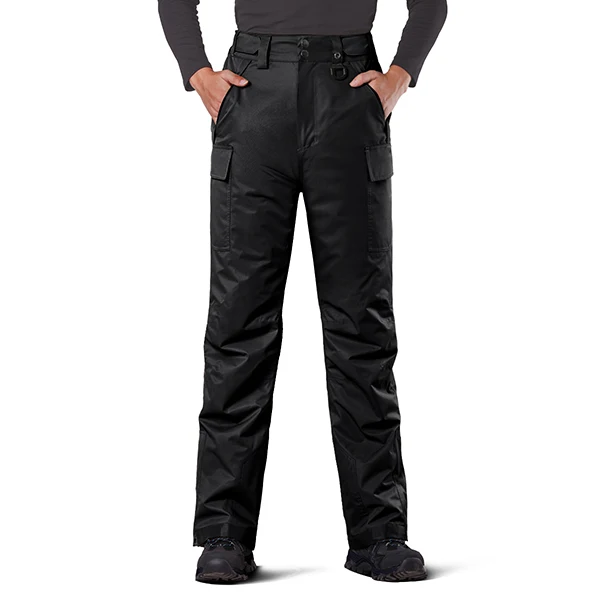 Лыжные брюки FREE SOLDIER для мужчин и женщин, ветрозащитные водонепроницаемые теплые зимние брюки, зимние лыжные штаны для сноуборда - Цвет: Black-Male