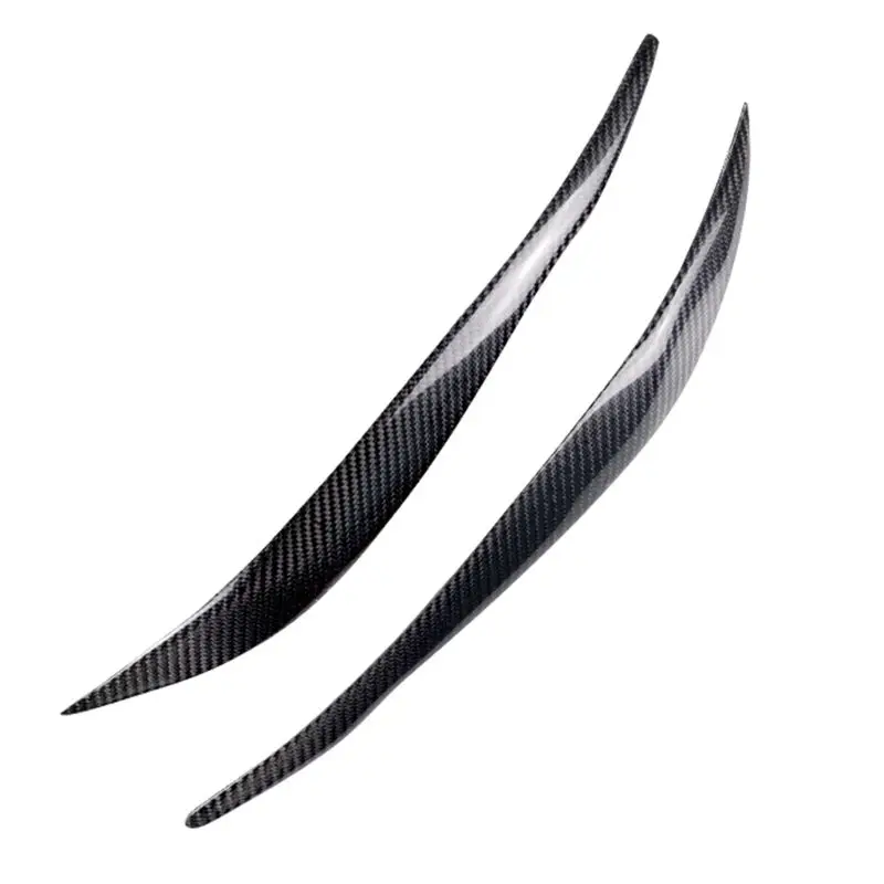 2 шт. Автомобильная Верхняя лампа из углеродного волокна, колпак для фар, крышка для бровей, глаз век