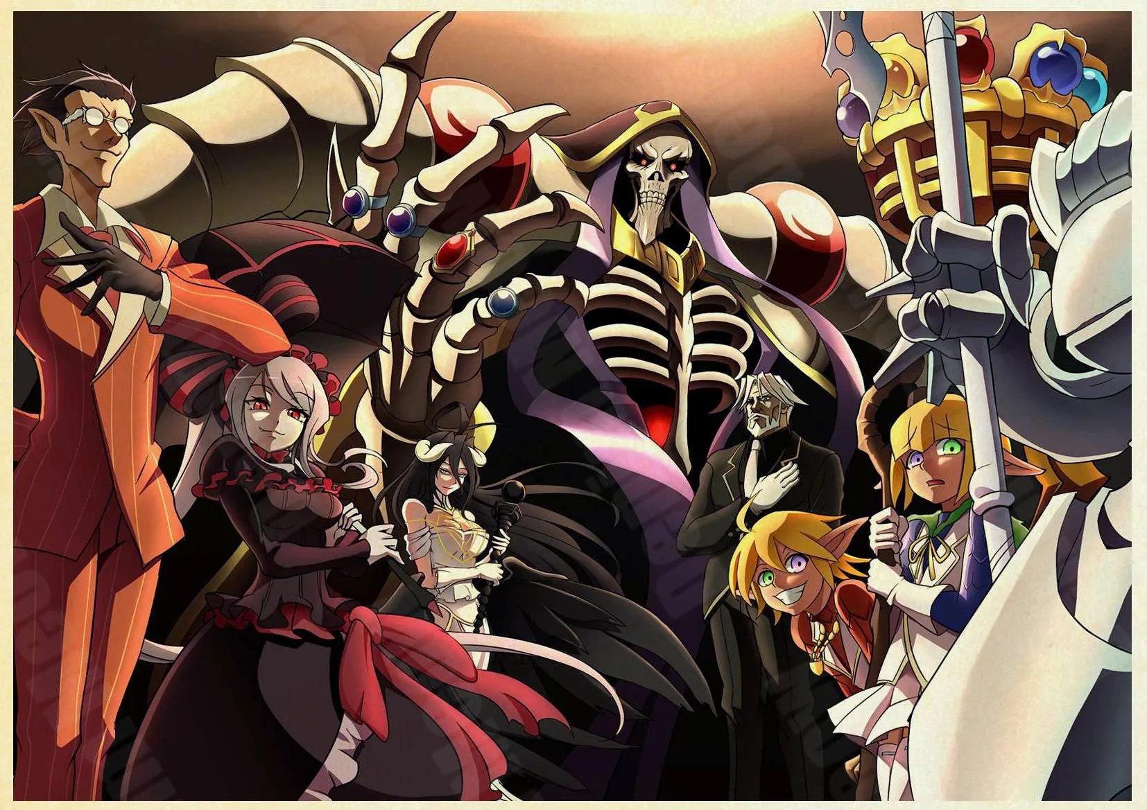 Vintage Metal Tin Signs, Overlord Poster, Bone King, Home Decor