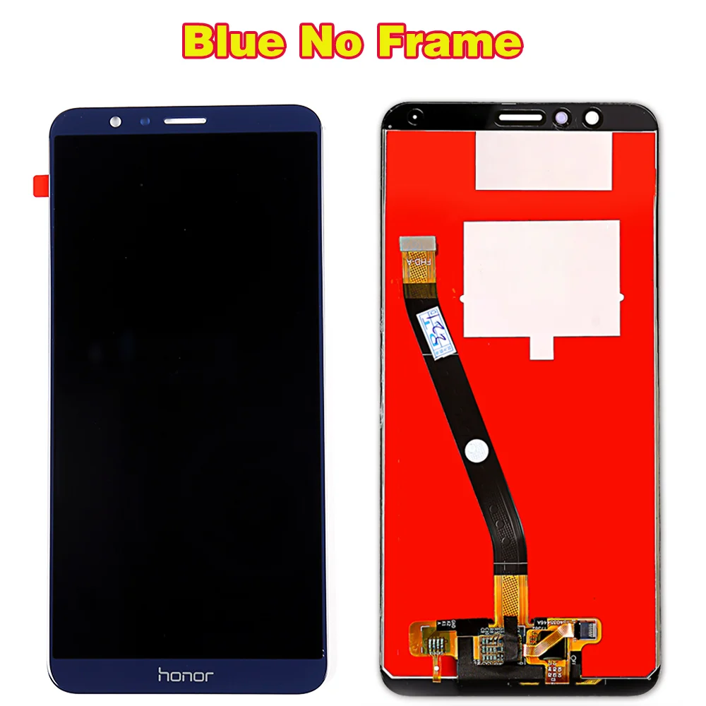 Huawei Honor 7X BND-L21 BND-L22 BND-L24 Коврики SE Сенсорный экран дигитайзер в сборе 2160*1080 рамка ЖК-дисплея с бесплатными инструментами - Цвет: Blue without Frame