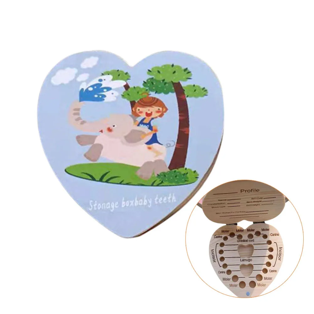 

Wooden Milk Teeth Box Children's Souvenir Save Baby Tooth Box Kids Tooth Mini Storage Boxes