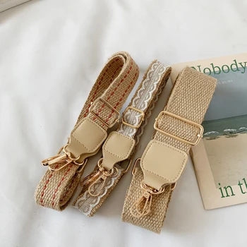 

Fashion Bag Strap Cotton Linen Handle Shoulder Belt for Women Ladies Chic Female Handbag Handle Handbags