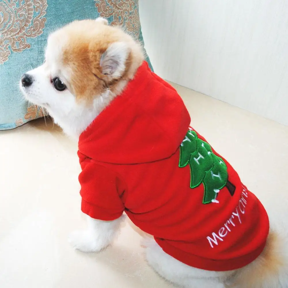 

3 Style XS/S/M/L Pet Dog Xmas Warm Hoodies Cute Puppy Santa Outfits Christmas Clothes Costumes Coat Vest Apparel