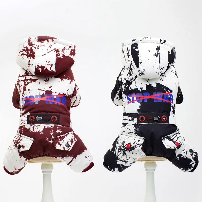 

NEW Winter Pet Dog Clothes Super Warm 4 Legged Down Jacket For Small Dogs Waterproof Coat Thicken Cotton Hoodies For Chihuahua