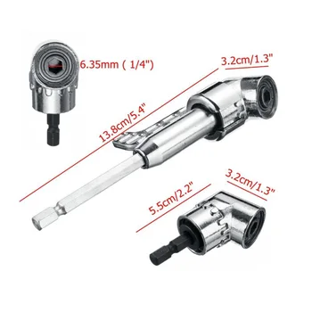 

Hex Drill Bit Shank 105° Right Angle Driver Flexible Shafts Woodworking Tools