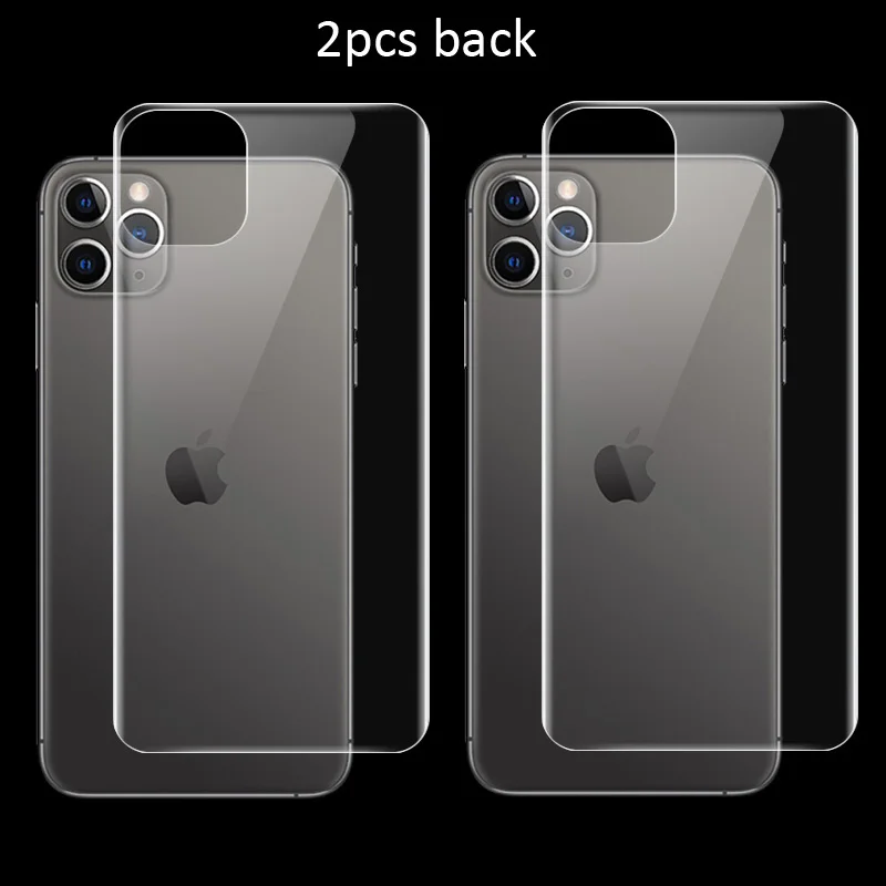 2xback Imak Гидрогелевая пленка для iPhone 11 Pro Max задняя Передняя Задняя Защитная Прозрачная Олеофобная пленка - Цвет: 2xback