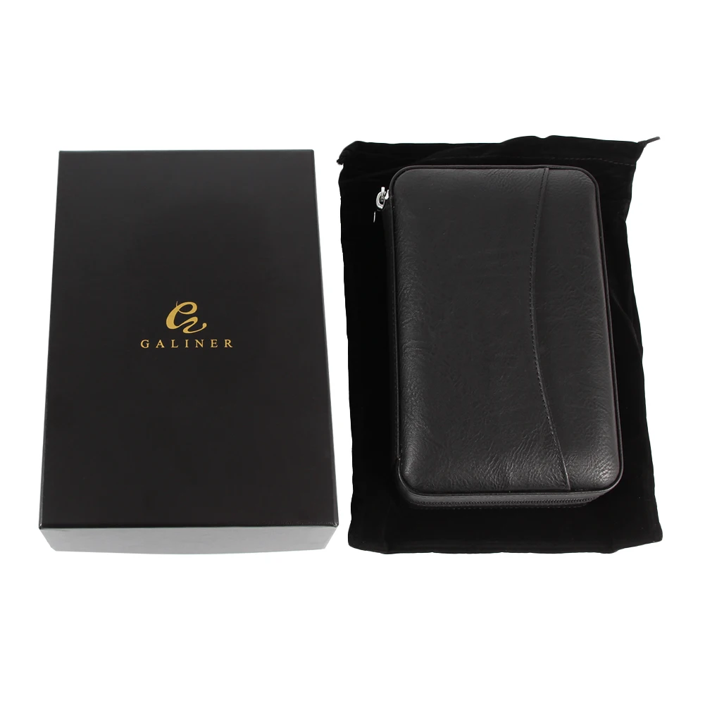 GALINER кожаный чехол для сигар для путешествий Humidor роскошный кедровый Деревянный чехол для 4 сигары Cohiba W/увлажнитель для сигар